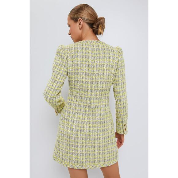 TUCKERNUCK Citron Tweed Coralie Dress Size L NWT Retail $288 Tuckernuck - Picture 2 of 8